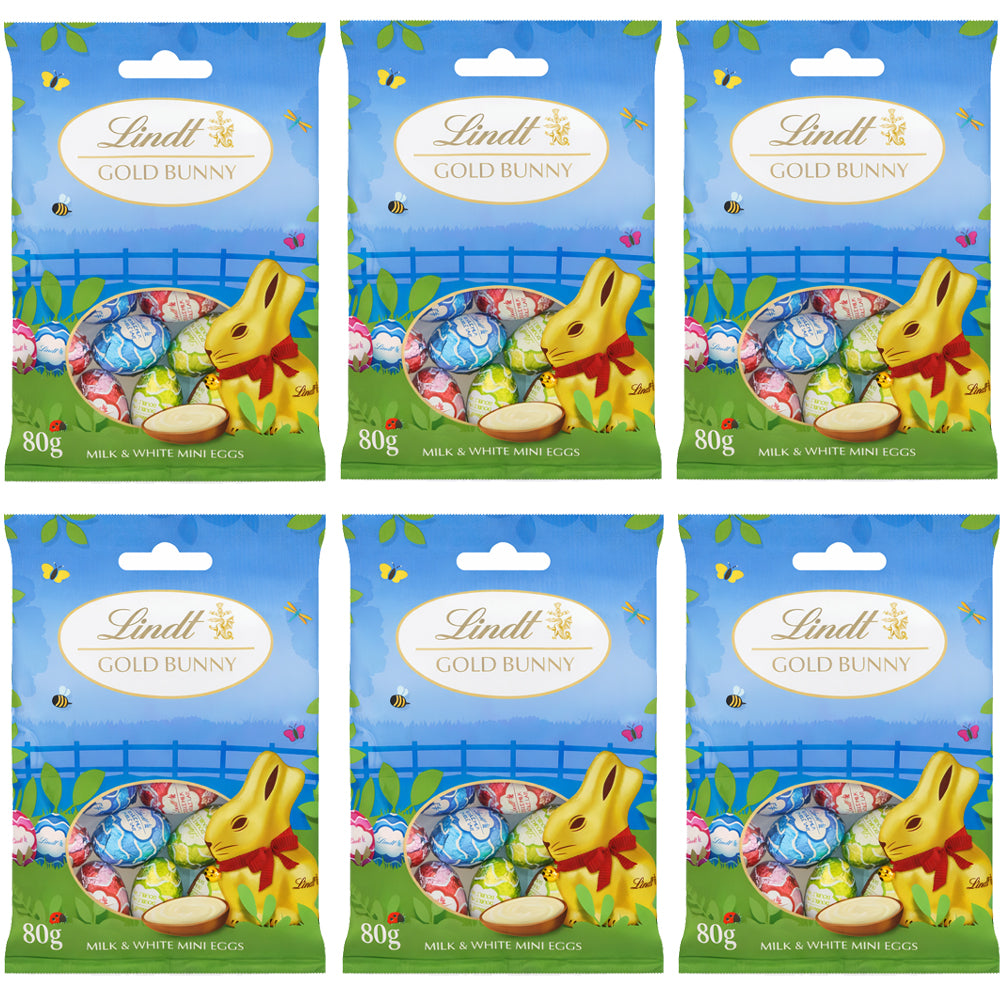 Lindt Gold Bunny Milk Chocolate Easter Mini Eggs Bag 80g (6, 10 & 16 Bags)
