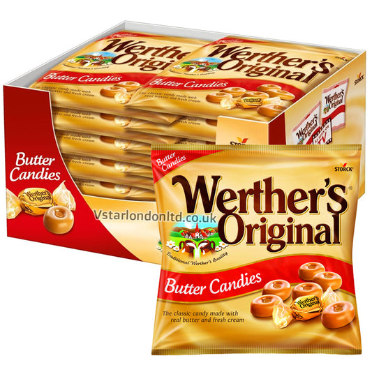 Werther's Original Butter Candies Bags 135g (Pack Of 15)