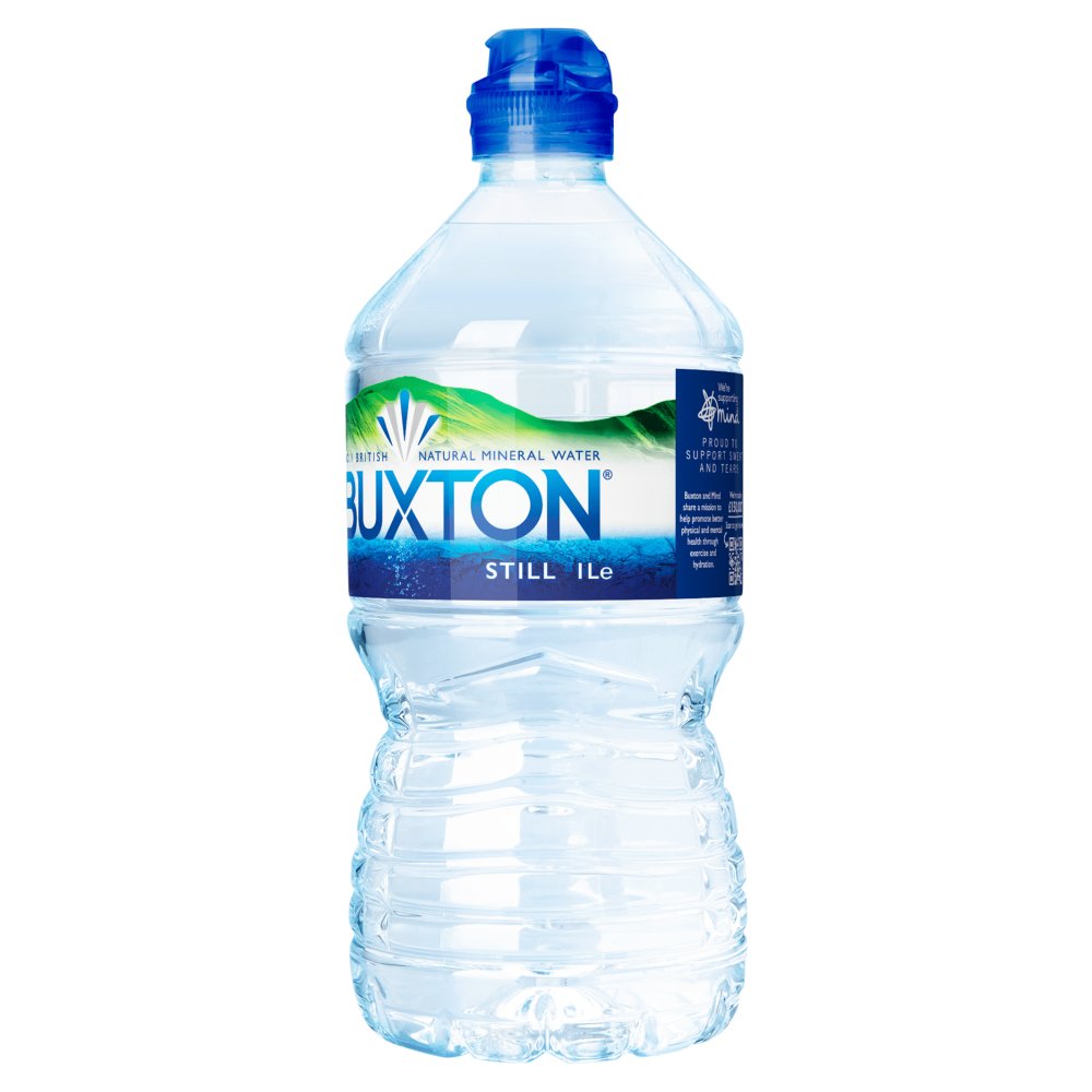 Buxton Still Natural Mineral Water Sports Cap 1L (Case of 12)