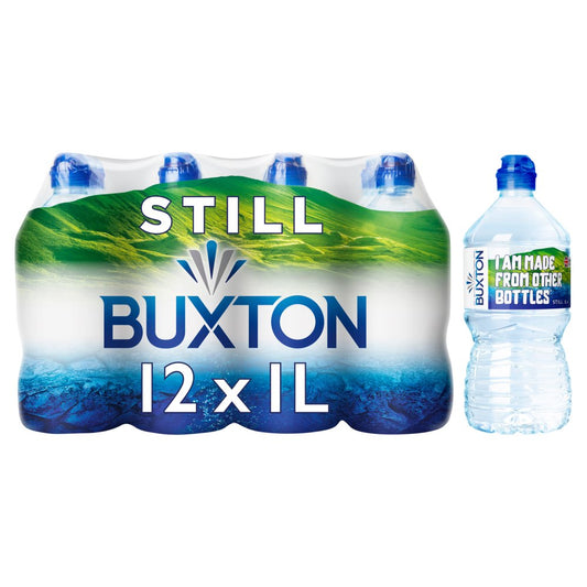 Buxton Still Natural Mineral Water Sports Cap 1L (Case of 12)