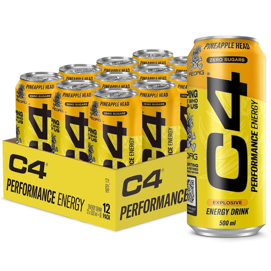 C4 Performance Energy Pineapple Head Energy Drink 12 x 500ml