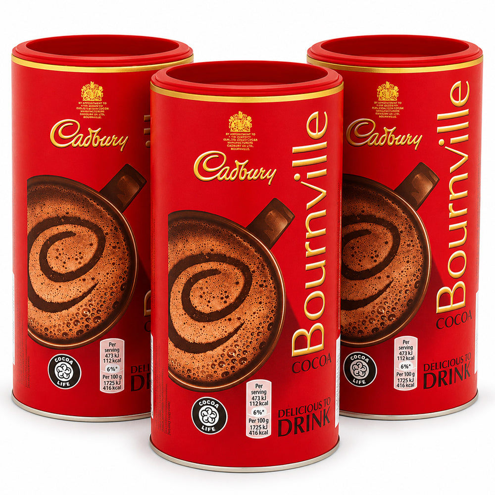 Cadbury Bournville Dark Chocolate Cocoa Powder Tin 250g (Pack of 3)