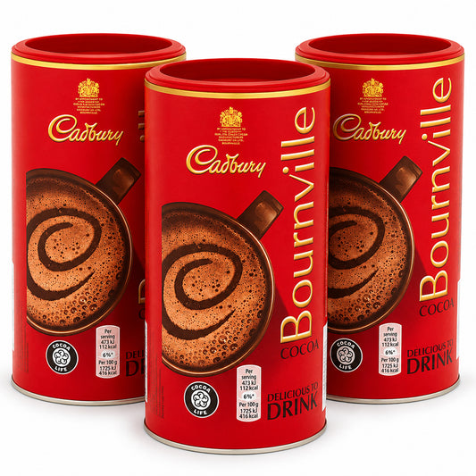 Cadbury Bournville Dark Chocolate Cocoa Powder Tin 250g (Pack of 3)