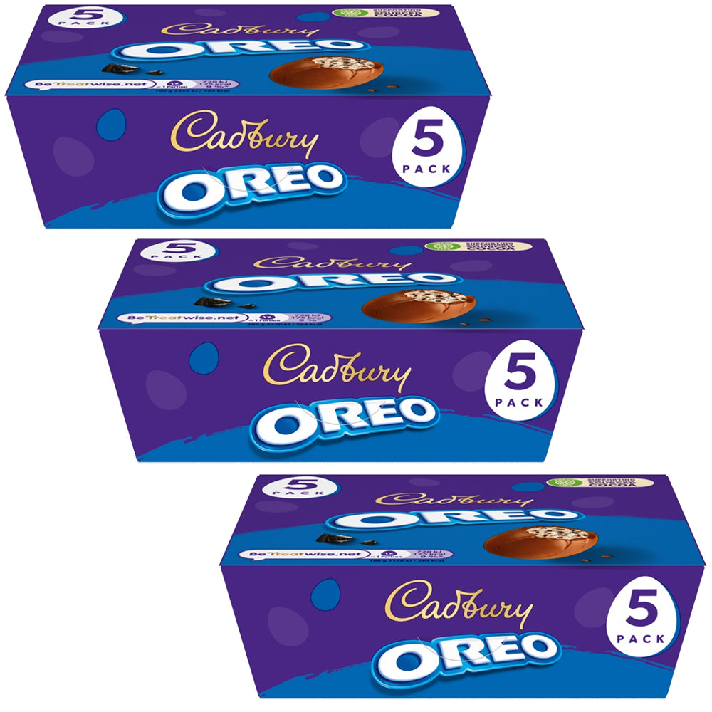 Cadbury Chocolate Oreo Eggs 5 Pack 155g (3 Boxes)