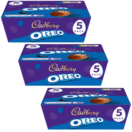 Cadbury Chocolate Oreo Eggs 5 Pack 155g (3 Boxes)
