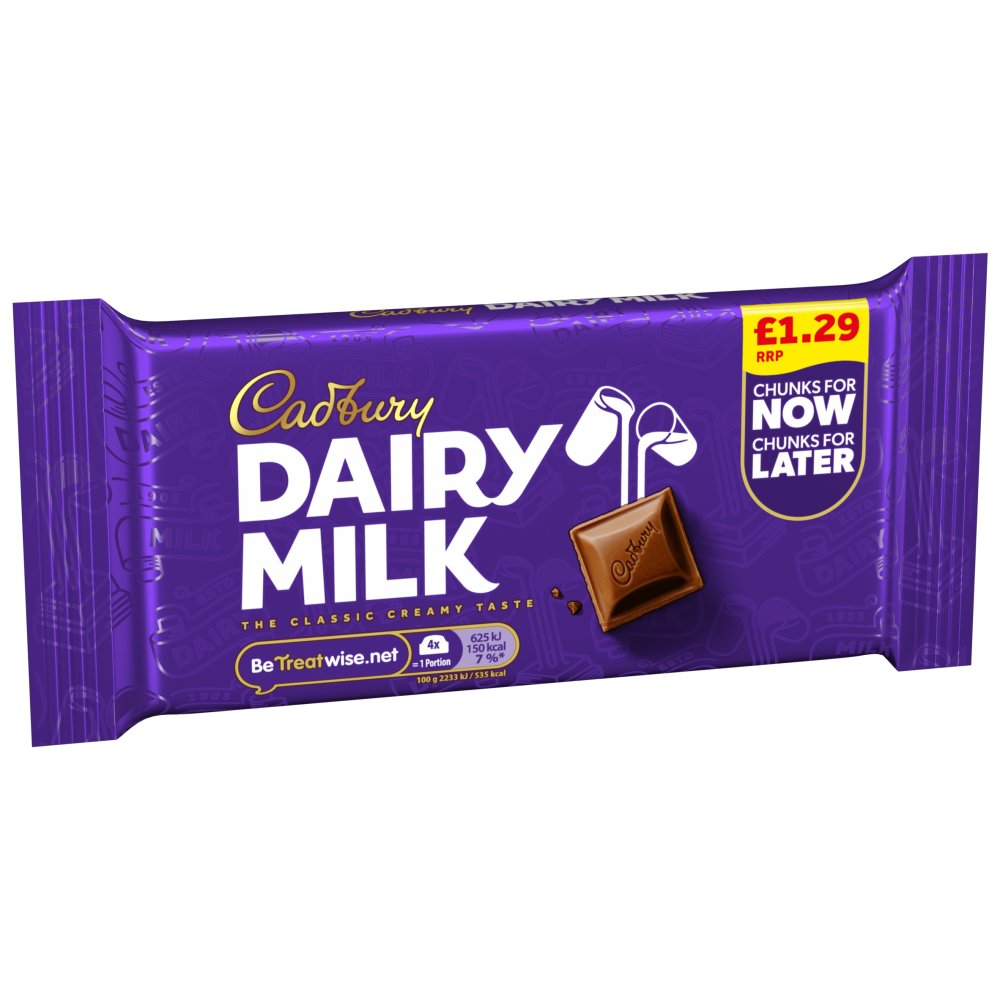 Cadbury Dairy Milk Classic Chocolate Bar 56g £1.29 PMP (Box of 22)