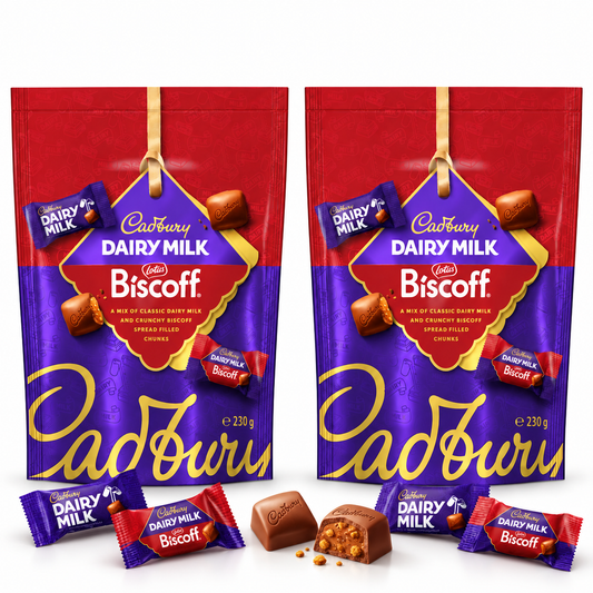 Cadbury Dairy Milk & Biscoff Chocolate Pouch 2 x 230g