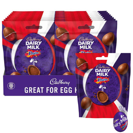 Cadbury Dairy Milk Daim Mini Eggs Chocolate 77g (Box of 23)