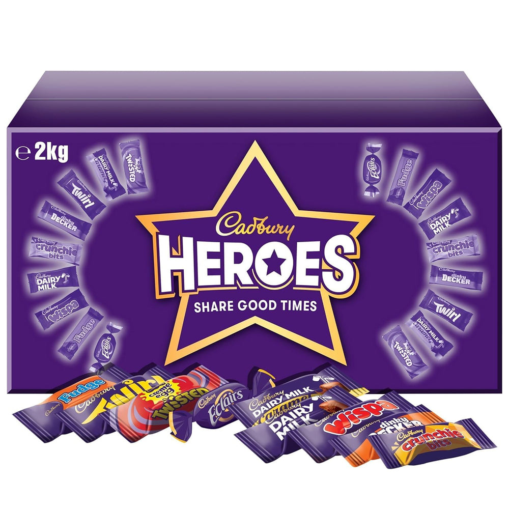 Cadbury Heroes Chocolate Box 2kg – Assorted Chocolates & Toffees