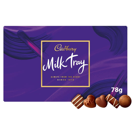 Cadbury Milk Tray Chocolate Box 78g x 22 Assorted Milk Chocolates