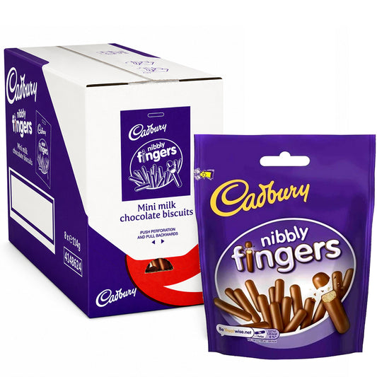 Cadbury Nibbly Chocolate Mini Fingers Biscuits 125g (Pack of 8)