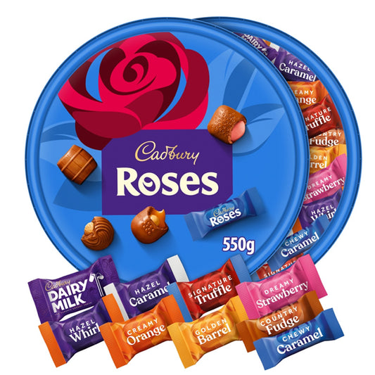 Cadbury Roses Chocolate Assortment Tub 475g Sharing Tub Mixed Chocolate Flavours