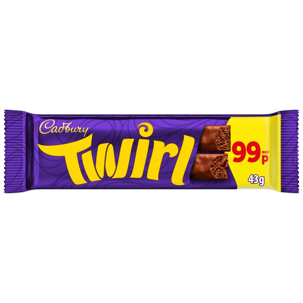 Cadbury Twirl Chocolate Bar 43g 99p PMP (Box of 48)