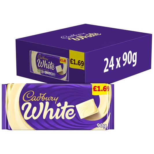Cadbury White Chocolate Bar 24 x 90g PMP