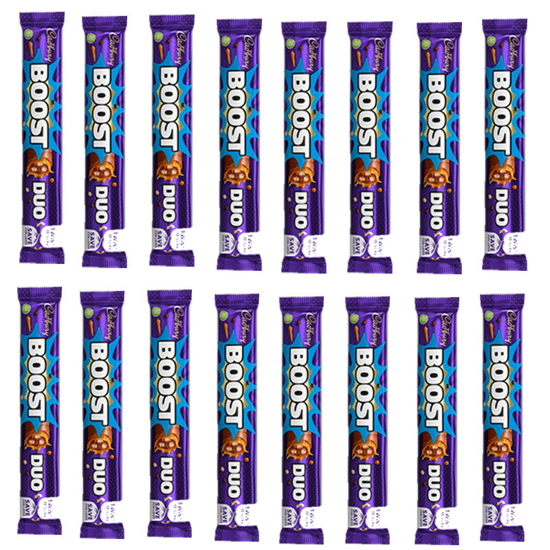 Cadbury Boost Duo Chocolate Bar 63g Caramel Biscuit (16 & 32 Bars)