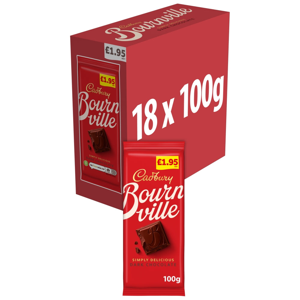 Cadbury Bournville Classic Dark Chocolate Bar 100g £1.95 PMP (10 & 18 Bars)