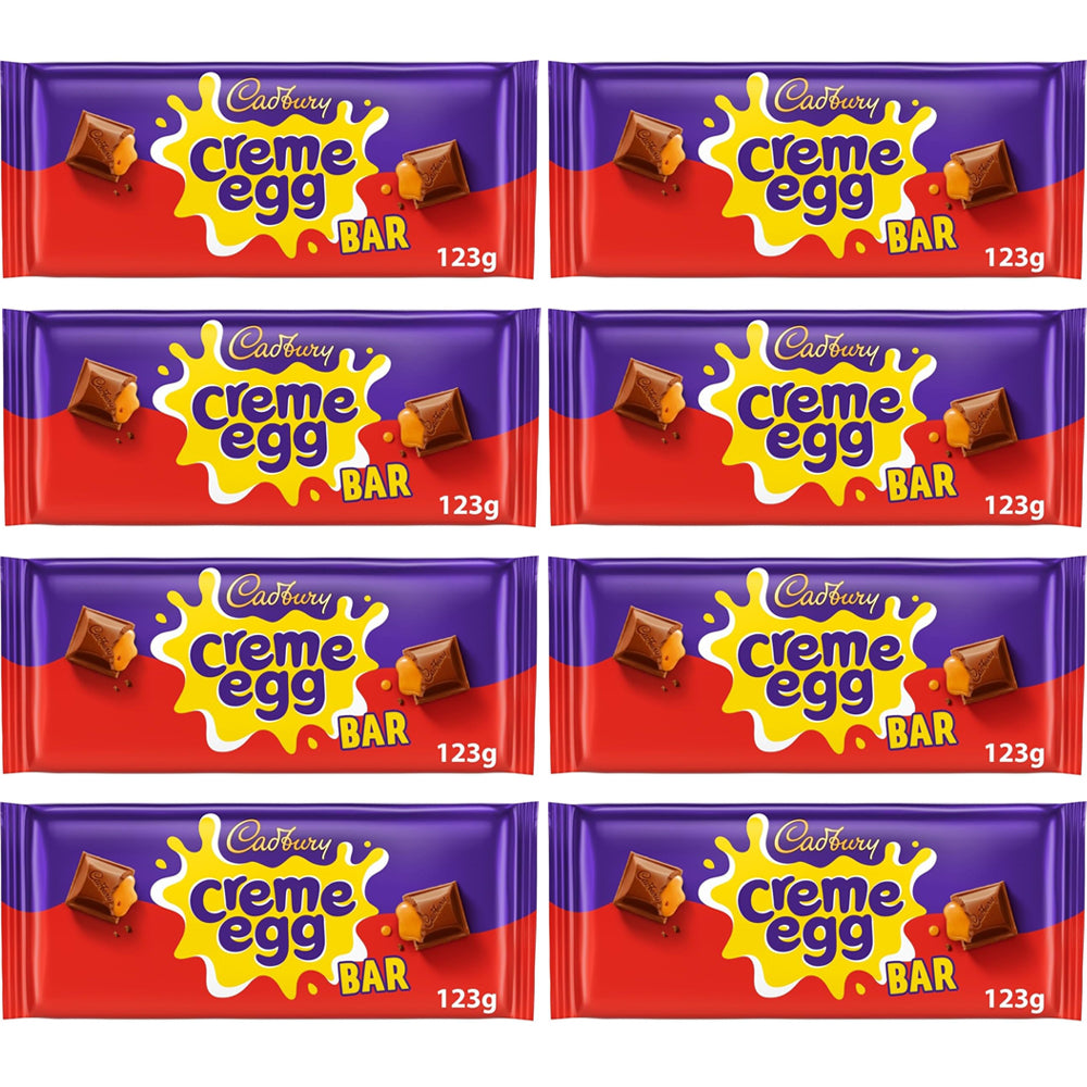 Cadbury Creme Egg Milk Chocolate Bar 123g (8 & 16 Bars) – Easter 2026