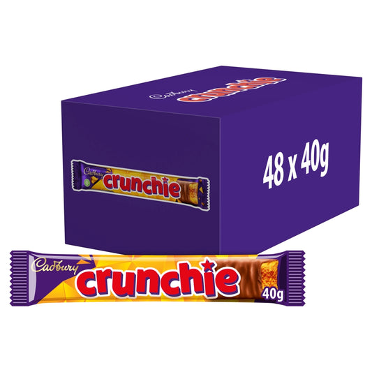 Cadbury Crunchie Chocolate Bar 40g (24 & 48 Bars)