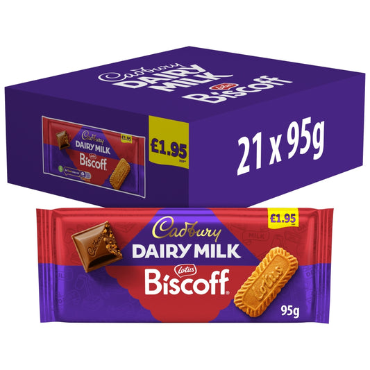 Cadbury Dairy Milk Biscoff Chocolate 95g £1.95 PMP (10 & 21 Bars)