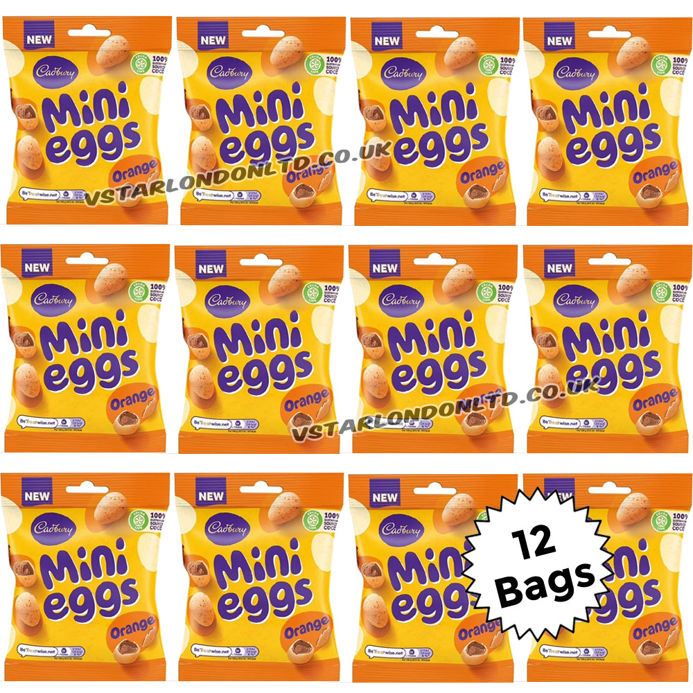 Cadbury Mini Eggs Orange Chocolate 74g (12 & 24 Bags) | Easter 2026