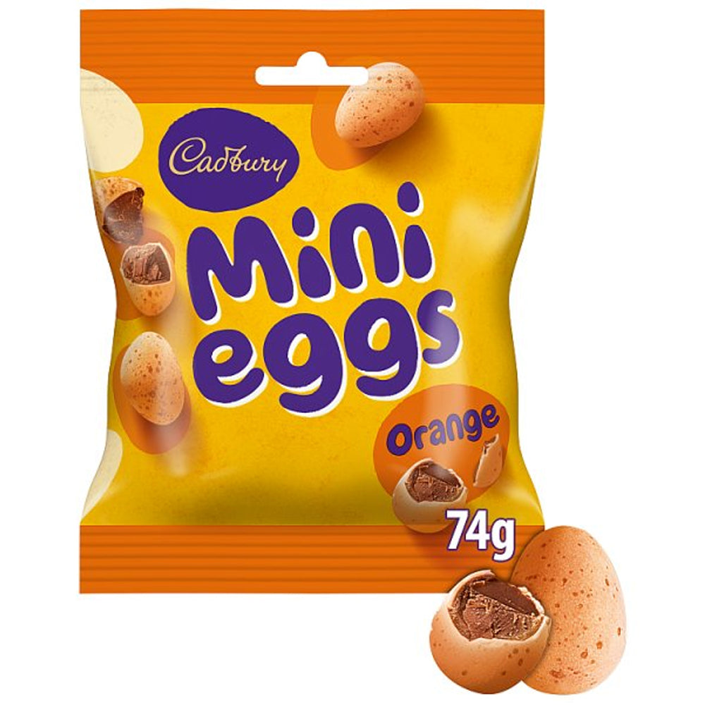 Cadbury Mini Eggs Orange Chocolate 74g (12 & 24 Bags) | Easter 2026