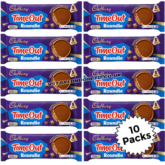 Cadbury Timeout Roundie Chocolate Biscuit Bar 150g (5 & 10 Packs)