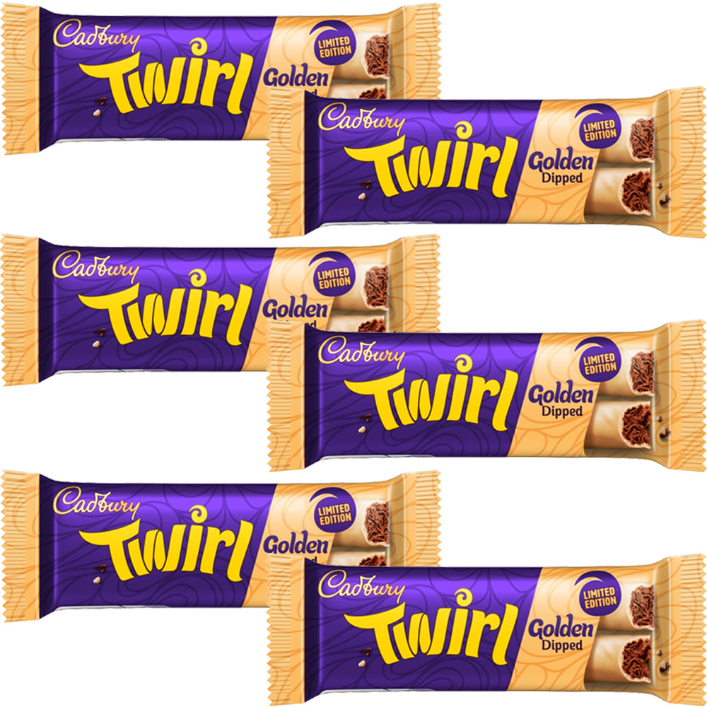 Cadbury Twirl Golden Dipped Limited Edition 43g (24 & 48 Bars)