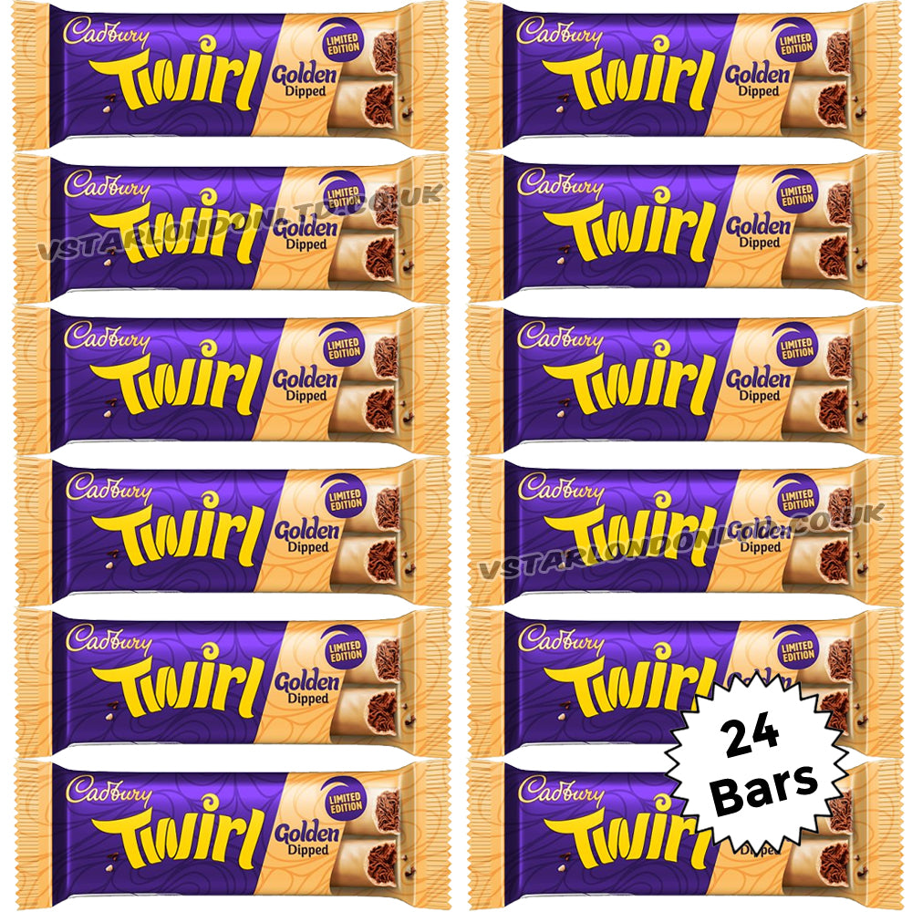 Cadbury Twirl Golden Dipped Limited Edition 43g (24 & 48 Bars)