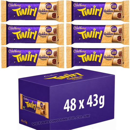 Cadbury Twirl Golden Dipped Limited Edition 43g (24 & 48 Bars)