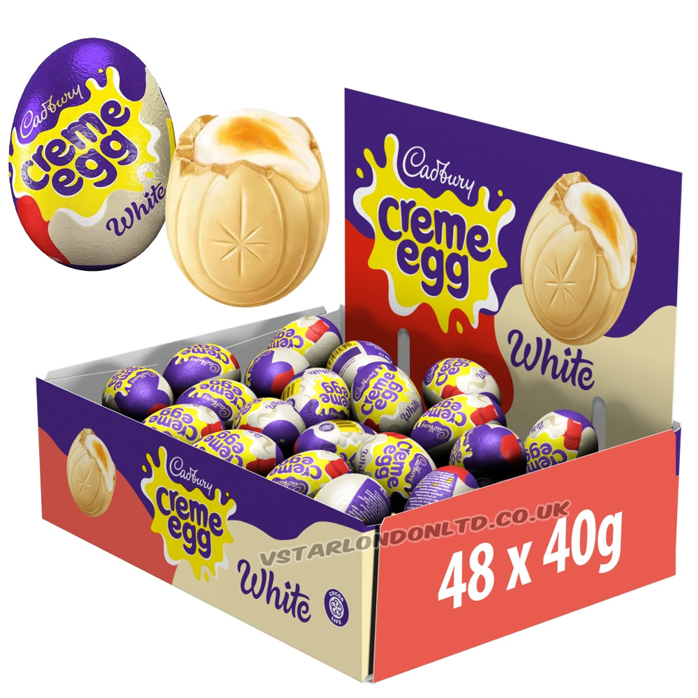 Cadbury White Chocolate Creme Egg 40g (24 & 48 Eggs) Easter 2026
