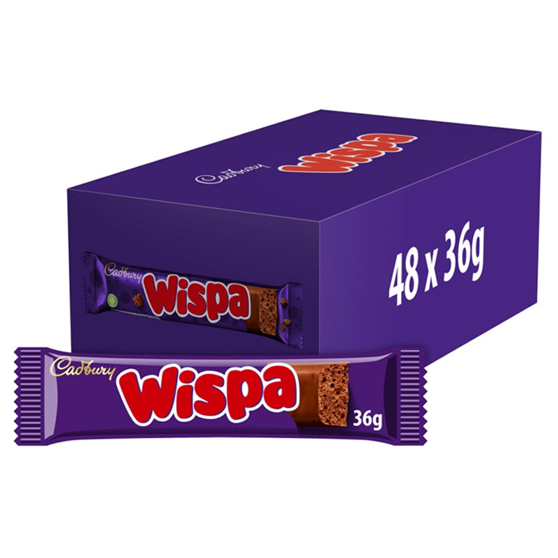 Cadbury Wispa Bubbly Milk Chocolate 24 & 48 Bars 36g Multipack Options