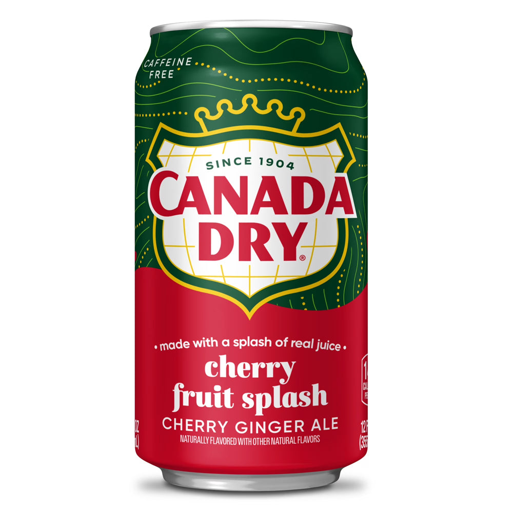 Canada Dry Fruit Splash Cherry Ginger Ale 355ml (12 Cans)