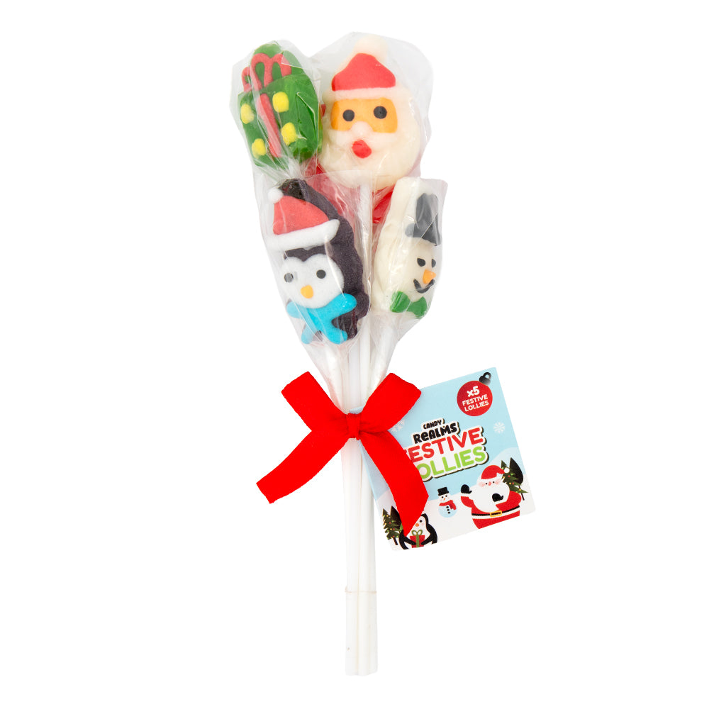 Candy Realms Festive Lollies 5 Pack 50g (18 Multipacks)