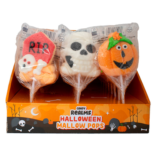 Candy Realms Halloween Mallow Pops 45g (Pack of 24)