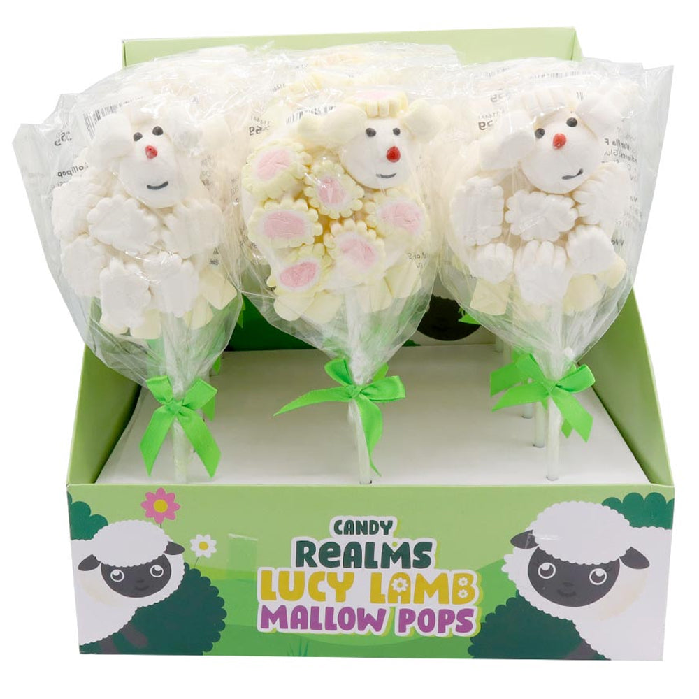 Candy Realms Lucy Lamb Mallow Lolly 18 x 35g