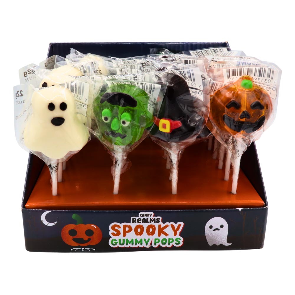 Candy Realms Spooky Gummy Lollipops 24 x 22g