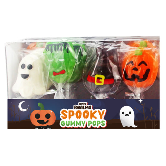 Candy Realms Spooky Gummy Pops 22g (24 Lollipops)