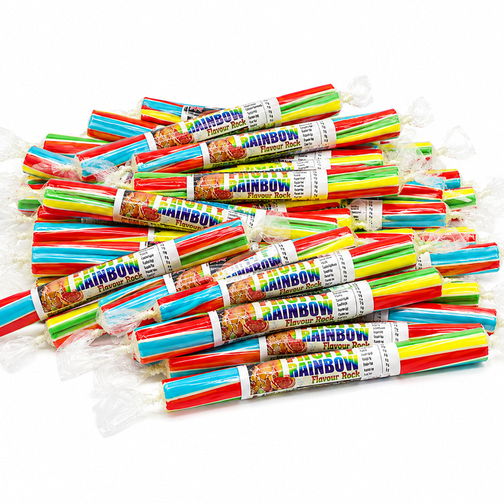 Candy Pops Fruity Rainbow Rock Sticks 25g (60 & 120 Sticks)