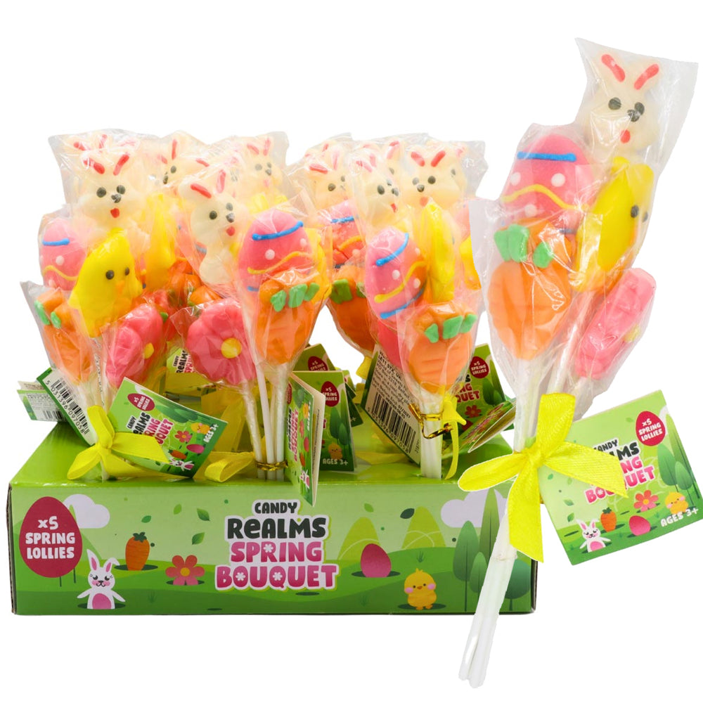 Candy Realms Spring Bouquet Lollipops 18 x 50g Packs