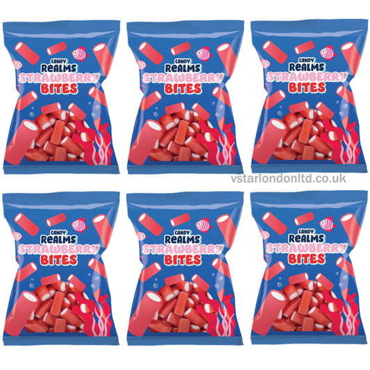 Candy Realms Strawberry Bites Bag 170g