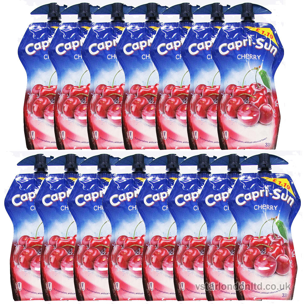 Capri-Sun Cherry Juice Drink – 330ml × 15 Pack | Refreshing Kids’ Juice