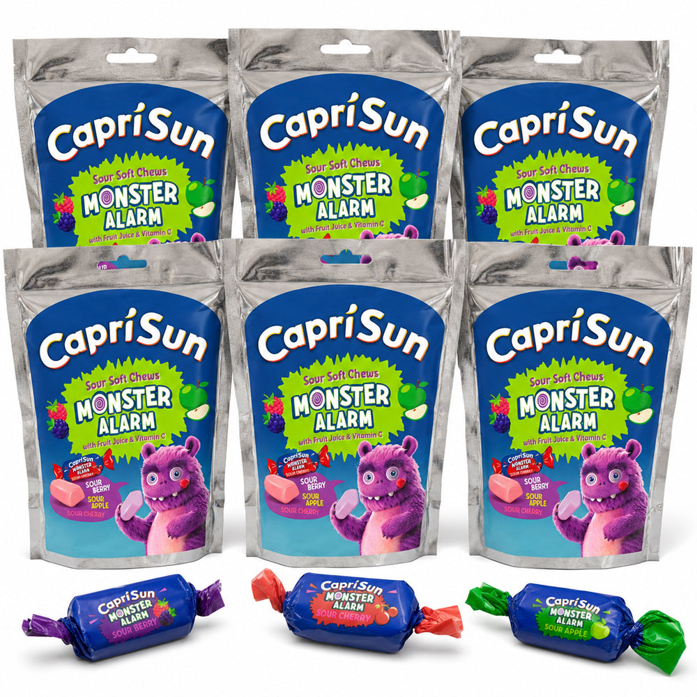Capri-Sun Soft Chews Monster Alarm Flavour Pouch 147g (6 & 12 Pouches)
