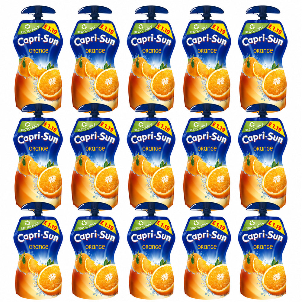 Capri-Sun Orange 330ml PMP Kids' Juice Drink (Pack of 15)