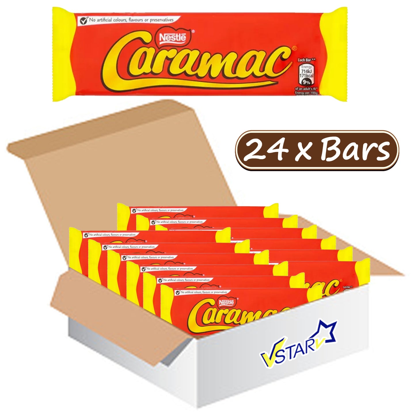 Caramac Caramel Flavour Chocolate 24 x 30g Bars