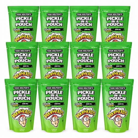 Van Holten's x Warheads Extreme Sour Pickle in a Pouch 306g (Pack of 12)