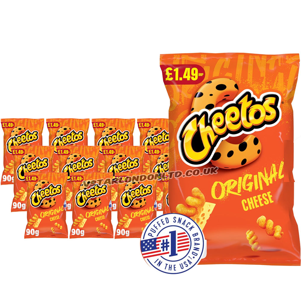 Cheetos Twisted Cheese Corn Puffs Sharing Crisps 12 x 90g PMP