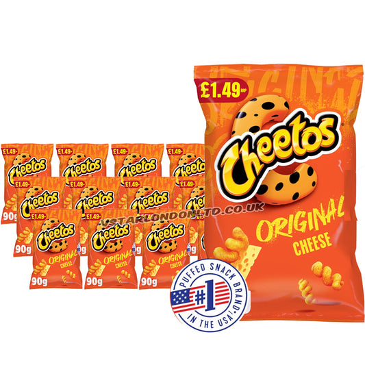 Cheetos Twisted Cheese Corn Puffs Sharing Crisps 12 x 90g PMP