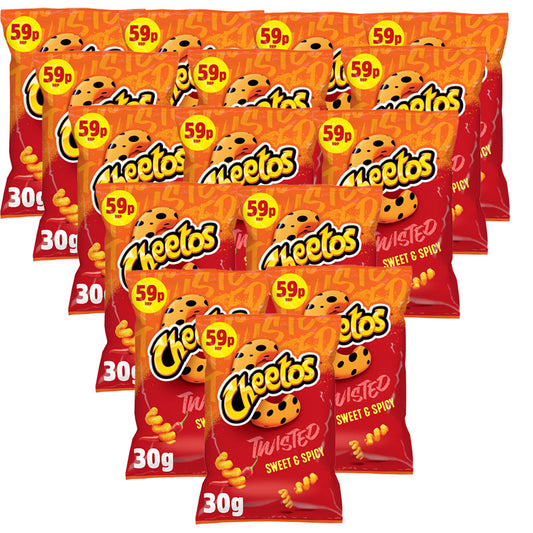 Cheetos Twisted Sweet & Spicy Flamin Hot Corn Puffs 30g – 15 & 30 Packs