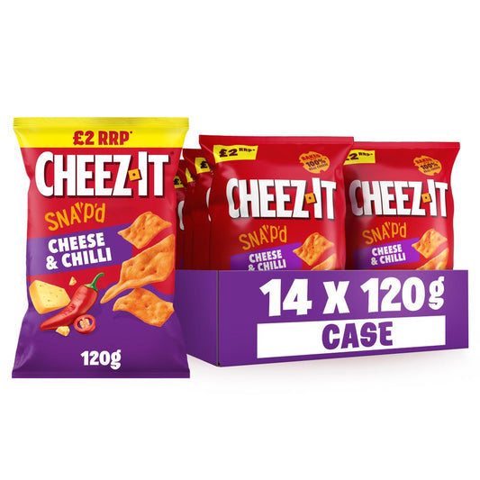 Cheez-it Cheese & Chilli Thin & Crispy Baked Snacks 14 x 120g PMP