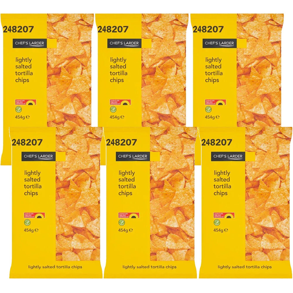 Chef's Larder Lightly Salted Tortilla Chips 454g (Box of 6)